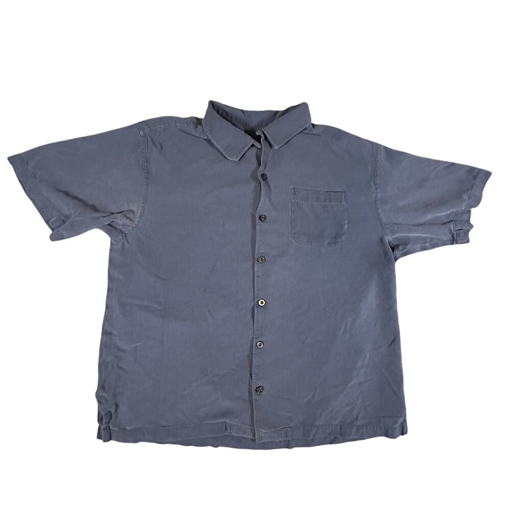 Tommy Bahama Shirt - Men's XL Short Sleeve Button Down Blue‎